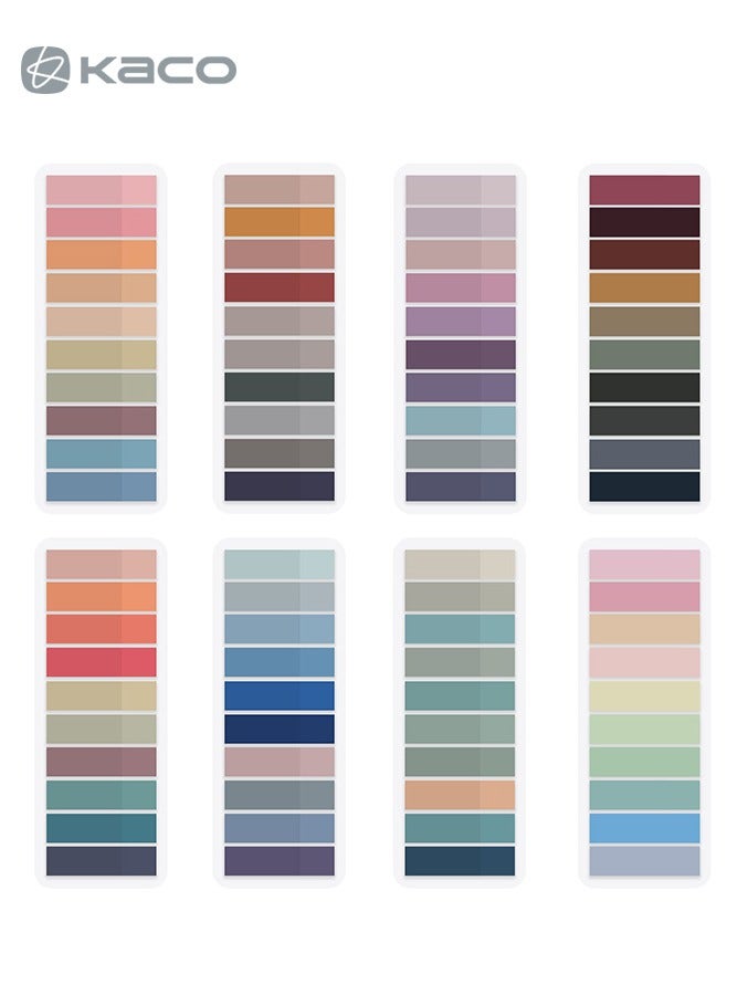 كاكو 1600 قطعة علامات صفحات لاصقة ألوان باستيل متنوعة، ملصقات مؤشر شفافة قابلة للكتابة للكتب والمخططات والملاحظات والمكتب والمدرسة - Image 1